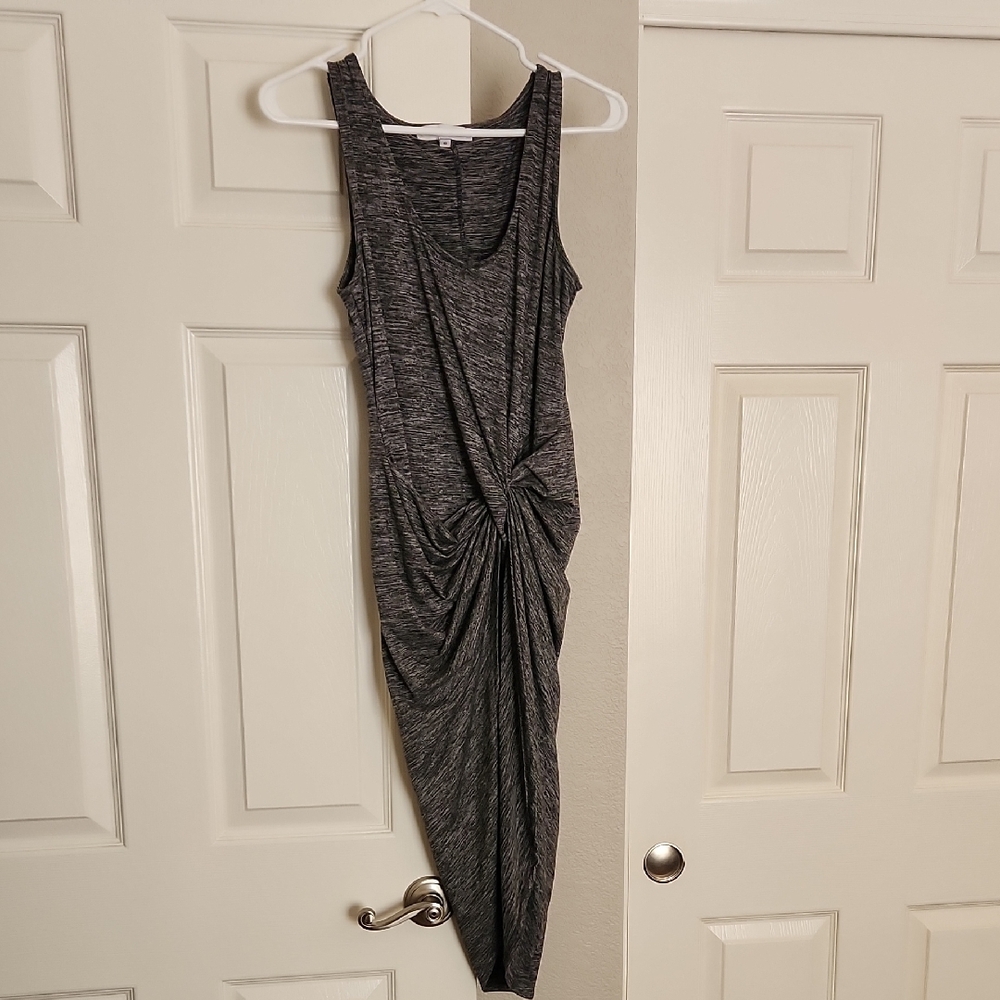 Gray Sleeveless Knotted Dress
